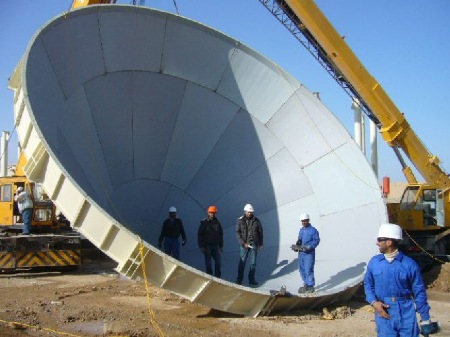 Silo discharge cone after assembly.